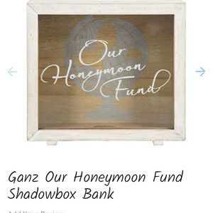Ganz honeymoon fund shadow box bank